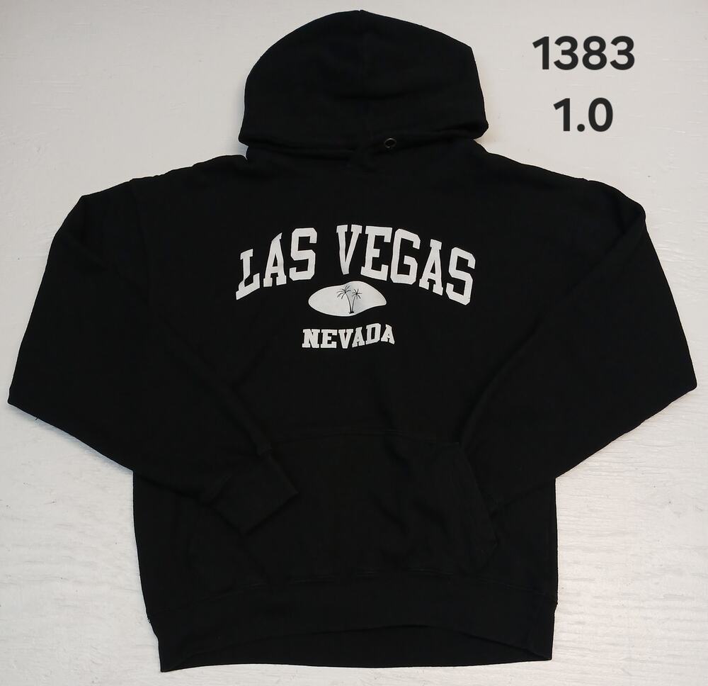 Las Vegas (Large) Black Pouch pocket Pullover Hoodie